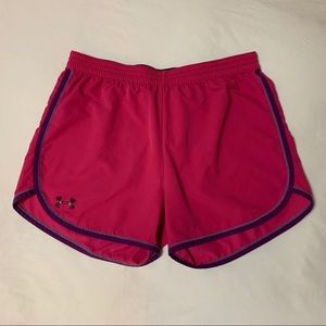 Pink & Purple Large Under Armour Shorts Loose